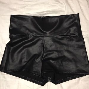 Leather shorts